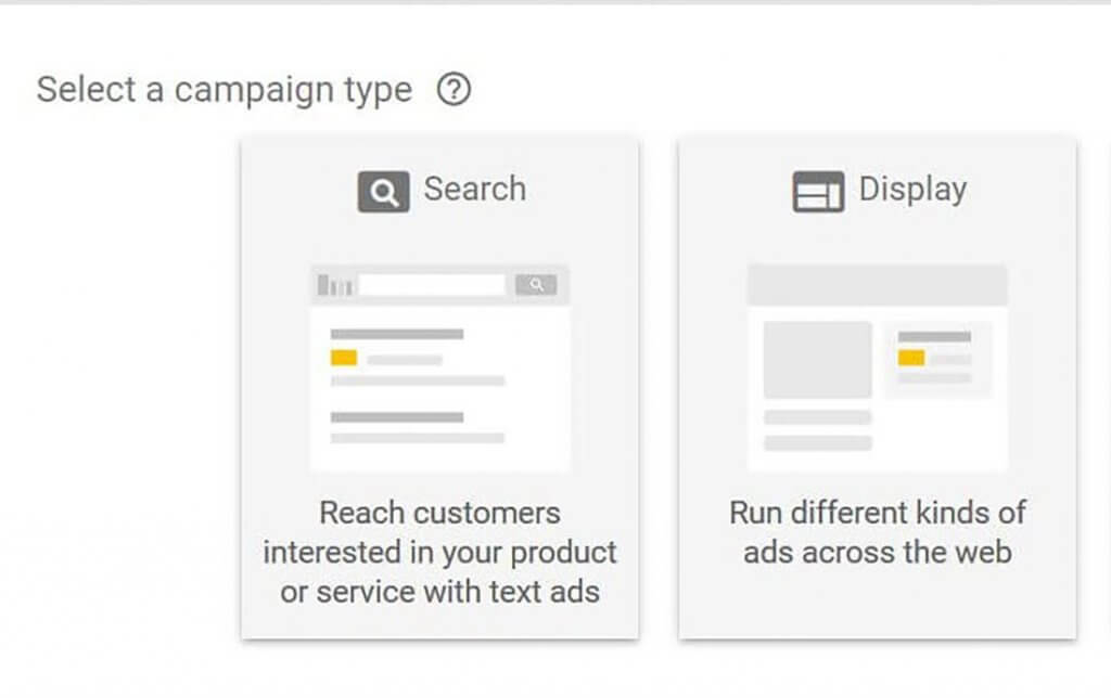 google ads searcha nd display example